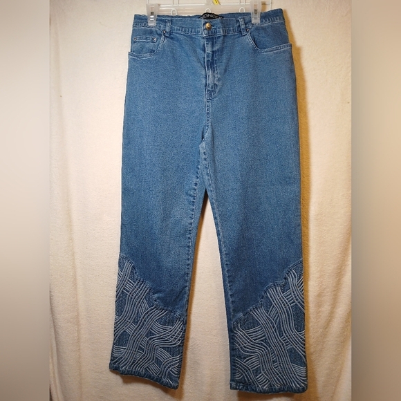 SHOWOFF WOMEN  DENIM BLUE JEANS SIZE 14 - Picture 1 of 8